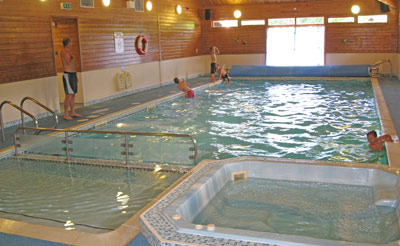 One of two indoor pools