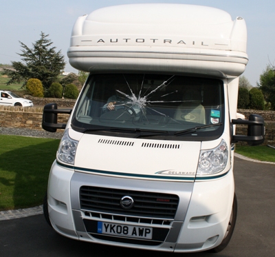 What to do if you find a chip or crack in your motorhome windscreen thumbnail