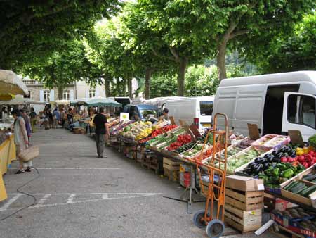 The market at Largentiere