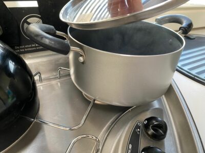 lids on pans when cooking to prevent condensation