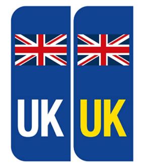 UK number plate stickers