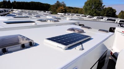 solar panels in storage