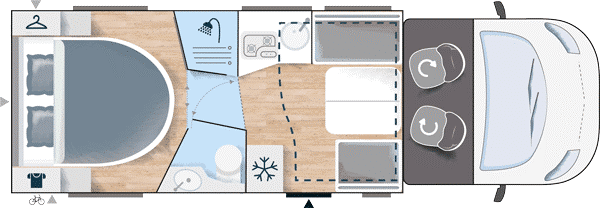 2024 Chausson Titanium Ultimate 788 motorhome floorplan