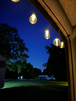 String Lights on awning