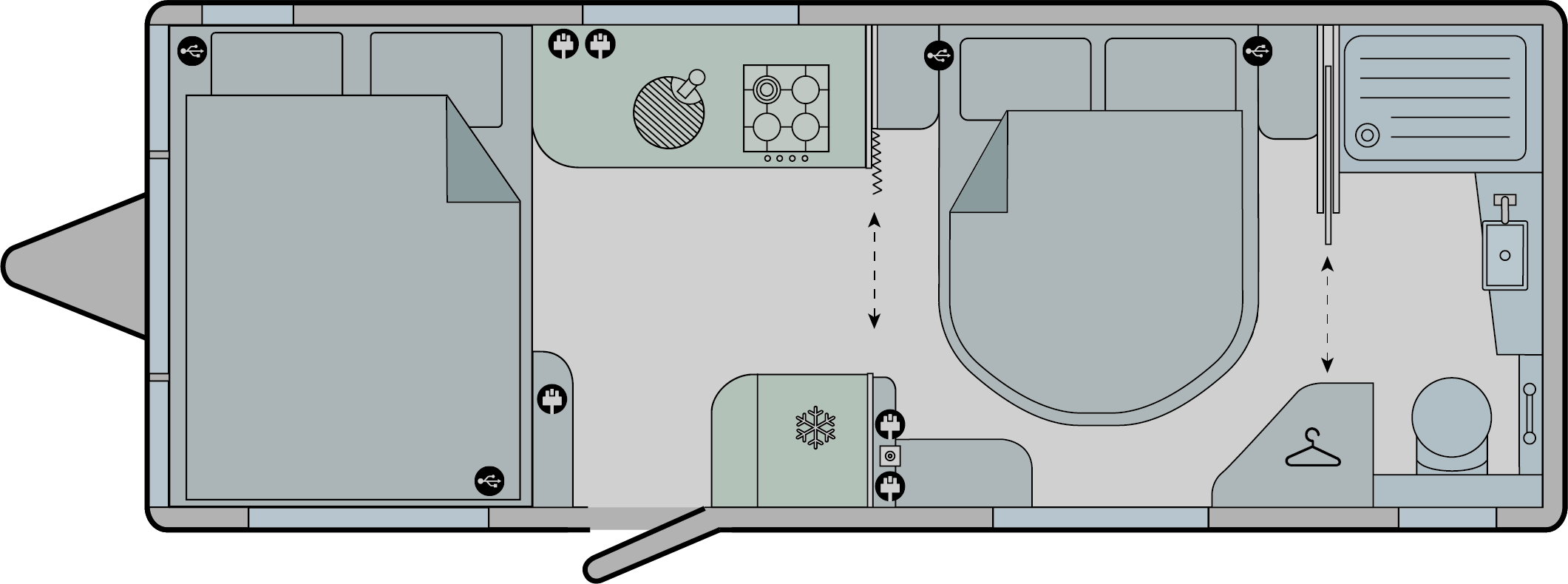 2025 Bailey Alicanto Grande Deluxe Alvor floorplan NIGHT