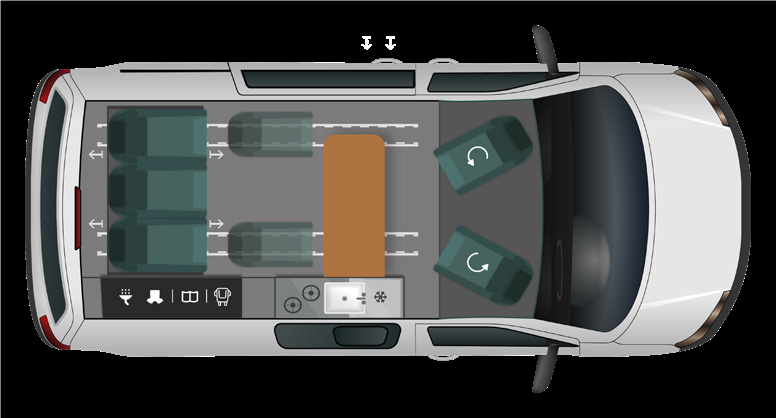 2025 Panama P/12 campervan floorplan