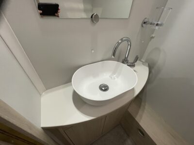 2025 Elddis Avante 868 caravan washroom sink