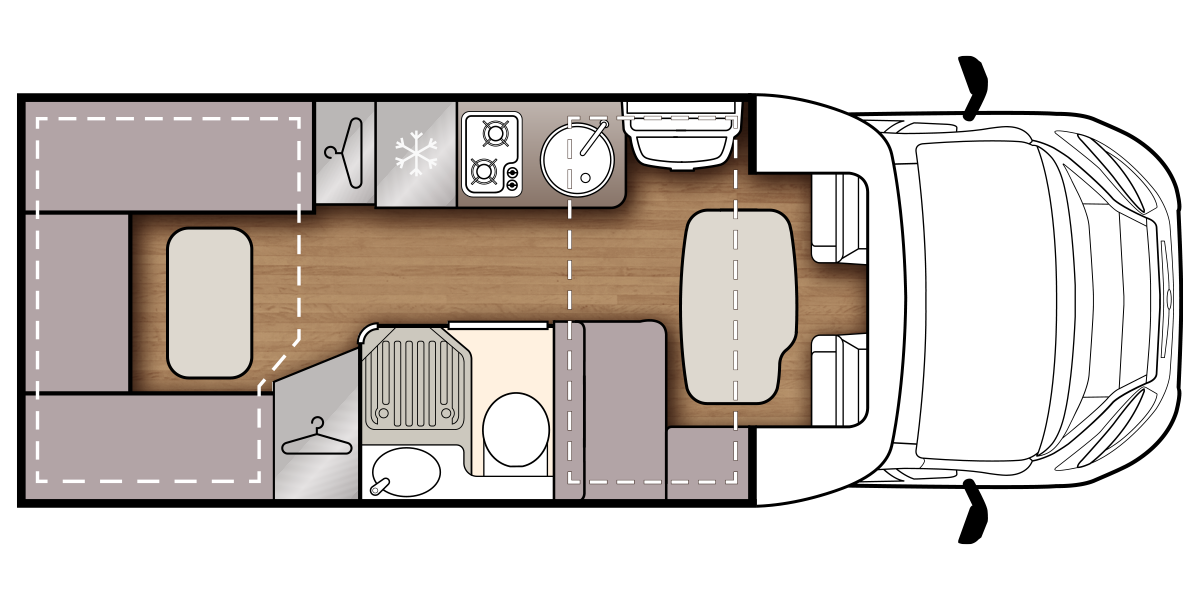 2025 McLouis Fusion 330 motorhome floorplan