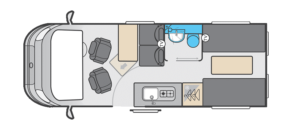 2025 Swift Carrera 244 campervan floorplan