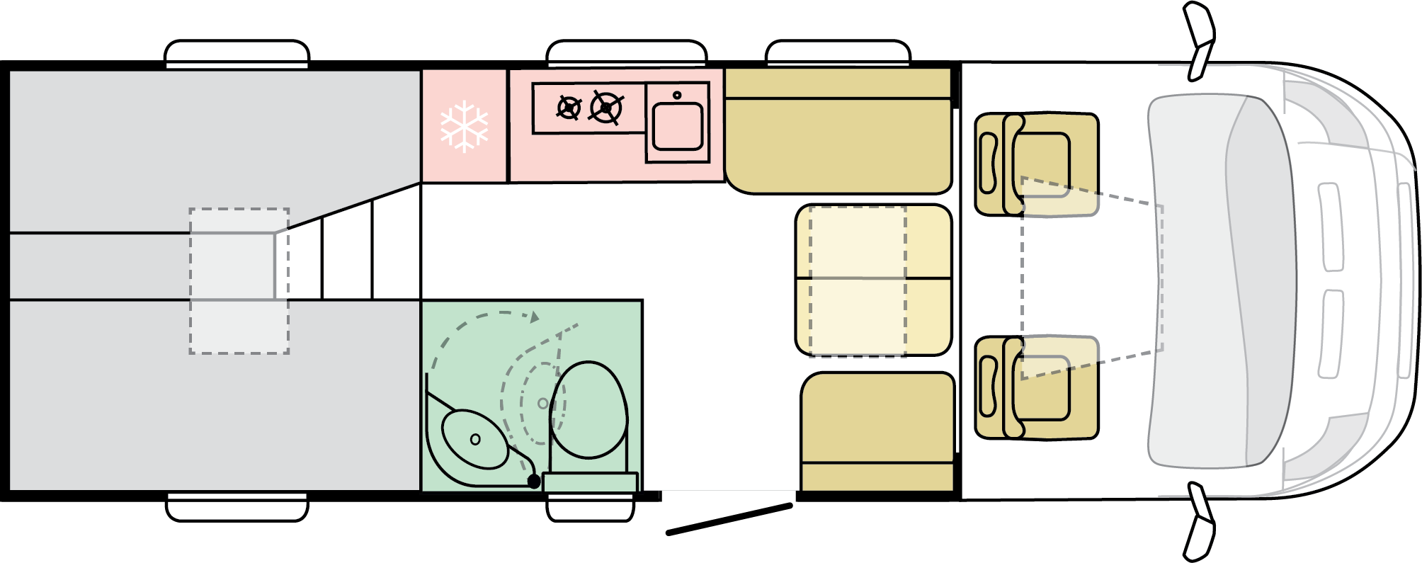 2025 Adria Compact Max DL motorhome floorplan