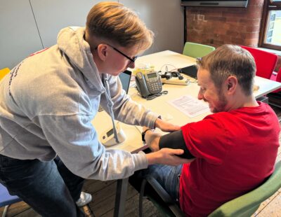 Heart Research UK health checks at Caravan Guard