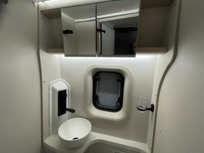 2025 Xplore CV X8 campervan washroom cupboards